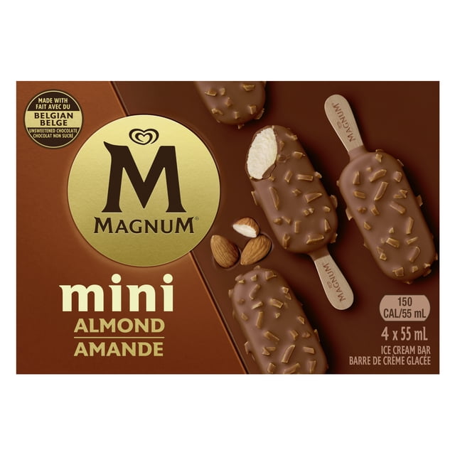 Magnum Mini Barre de Crème Glacée à l'Amande 4 x 55 ml
