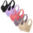 thumbnail image 1 of Timegard 5pc Sports Bras for Women Plus Size Wireless Full Coverage Breathable Mesh Comfortable Workout Bra, 1 of 2