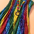thumbnail image 4 of Filles d'Été Robe de Fleurs Enfants Fille Belle Robe Bohème Plage Robes de Coton Sans Manches Arc-en-Ciel Robe de Soleil avec Collier 2-10 Ans, 4 of 9