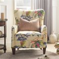 thumbnail image 3 of Paradise Fauteuil Rembourré à Accoudoirs Blanc Cassé à Motif Floral, 3 of 10