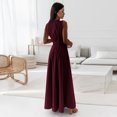thumbnail image 5 of B91xZ Robes pour Femmes Col en V Profond Sans Manches Fente Latérale Robe de Soirée Longueur au Sol, RD2 TG, 5 of 5