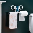 thumbnail image 2 of Sentmoon Bathroom Shelves Bathroom Organizers and Storage No-hole Coat Rack Storage Balcony Drying Rack Clip Hooks Tissue Towel Storage Rack Washer Shelves, 2 of 7