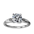 thumbnail image 1 of 1,00 Ct T.p. Rond Véritable Diamond Superbe Bague de Fiançailles Solitaire pour Femme en Or Blanc Massif 14K Taille 3,5, 1 of 7