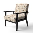 thumbnail image 3 of Designart "Sophistication In Danish Modern Style II" Orange Midcentury Upholstered Accent Chair - Mid-Century Modern Arm Chair For Bedroom, 3 of 7
