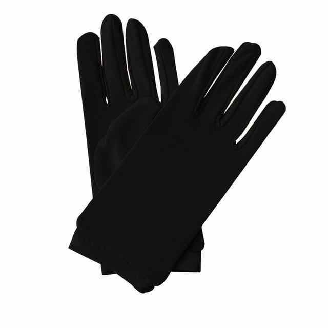 Black Womens Gloves Solid Color Elastic Cycling Sun Protection Thin Style For Dance Practice Sports Outdoor Activity Protection Handwear Free Size
