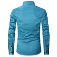 thumbnail image 2 of Chemise à Manches Longues Homme Chemise Habillée à Manches Longues pour Hommes Coupe Régulière Décontractée Boutonnée Unie à Manches Longues Col Rabattu Blouse et Chemise Homme Chemise à Manches Longues Homme Chemises à Manches Longues, 2 of 3