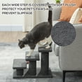 thumbnail image 4 of PawHut 3-Step Pet Stairs, Carpeted Cat Scratching Post, Dark Grey, 4 of 10