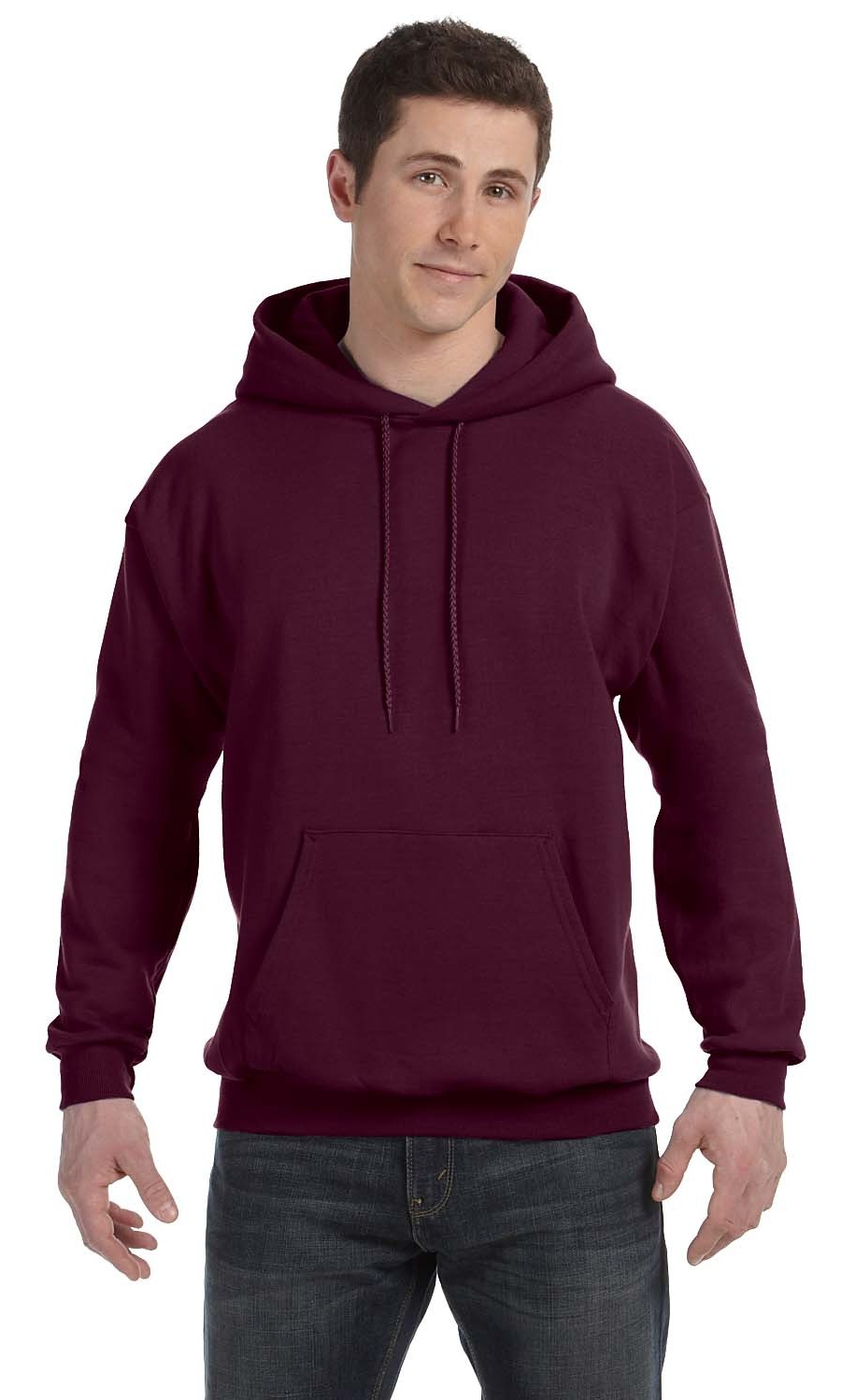 The Hanes 78 oz EcoSmart 50/50 Pull à Capuche - Marron - TG