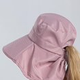thumbnail image 4 of Women Sun Hat Wide Brim Protection Beach Hat How Irregular Wear Ponytail Summer Hats, 4 of 4