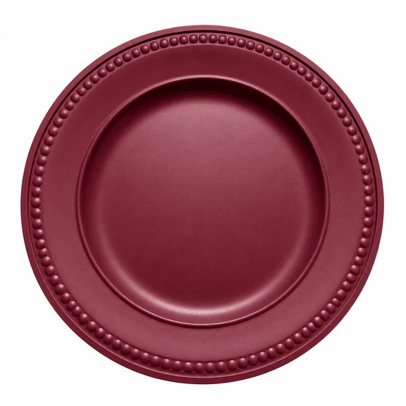Holiday Time Cranberry Spice Collection Sous-assiette décorative en plastique, rouge