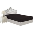thumbnail image 4 of Marina Decoration Ultra Soft Silky Deep Pocket Solid Rayon from Bamboo All Season Bedding Solid Bamboo Fitted Sheet, Black Color, 4 of 4