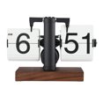 thumbnail image 1 of Retro Vintage Flip Clock Smooth , Large Numbers Suitable for Living Room Study Office, Battery Powered Internal Gear Operated Clock, 1 of 7