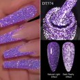 thumbnail image 1 of Bamboohart Vernis Gel Réfléchissant Fluorescent Rose 7 ml, Paillettes, Néon, Semi-Permanent, UV LED, Vernis Gel pour Nail Art, Manucure, 1 of 9