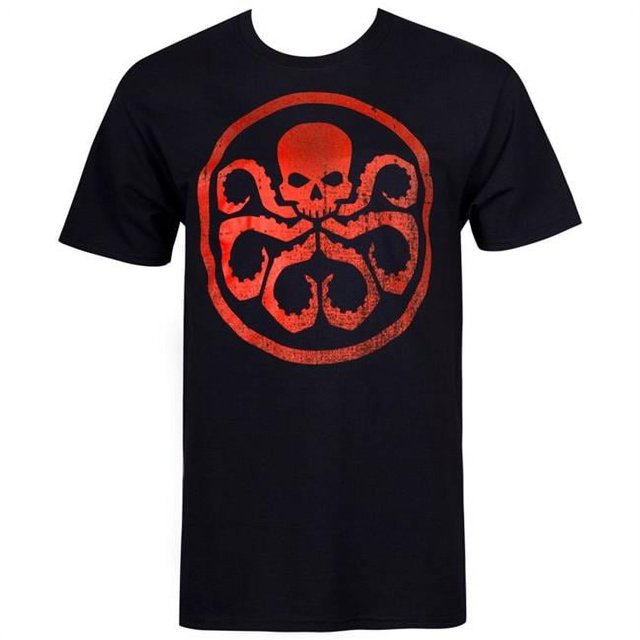 Hydra tshydrasymblkM Hydra Symbol on Black T-Shirt - Medium