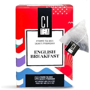 Anglais Petit déjeuner thé noir dans des sacs de thé emballés individuellement - 2g x 24 Sacs à thé - Citea