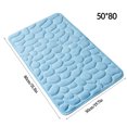 thumbnail image 4 of Hi,Fancy Embossed Bath Mat Quick-Drying Solid Color Shower Absorbent Bathroom Rug Large Kitchen Washroom Door Bathmat Kids Safety Light Blue 50x80cm, 4 of 8