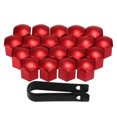 thumbnail image 1 of mmirethe 20 Pcs Couvre-Écrou de Roue de Voiture Universel avec Outil de Retrait Capuchons de Crampons Décoration Automobile Remplacement Modifié pour Arrizo Rouge 17mm, 1 of 6