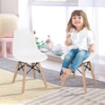 thumbnail image 2 of Costway 4 PCS Kids Chair Set Mid-Century Modern Style Dining Chairs w/ Wood Legs, 2 of 10