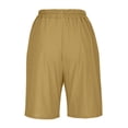 thumbnail image 5 of Women's Casual Elastic Shorts with Button Closure and Pockets Versatile Wide Leg Design for Everyday Wear, 5 of 5