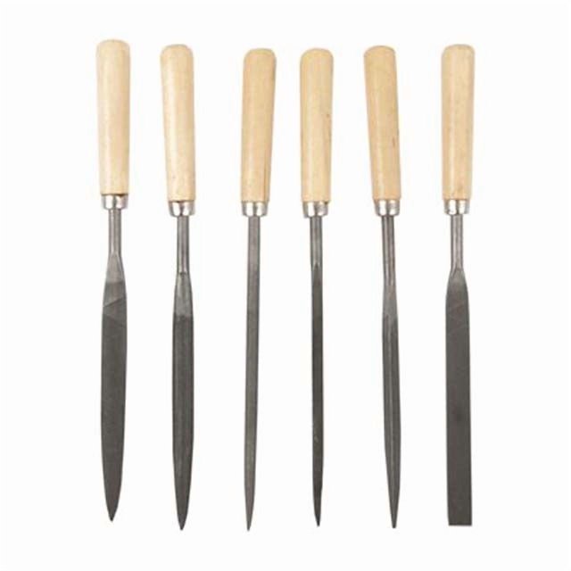 7296NFW - Fichier MINI 6pc / Set Assorti 6,7 Pouces avec Poignée en Bois