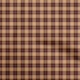 thumbnail image 1 of oneOone Georgette Viscose Light Brown Fabric Check Sewing Craft Projects Fabric Prints By Yard 42 Inch Wide, 1 of 4