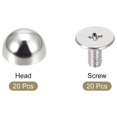 thumbnail image 3 of Unique Bargains 8x5mm Screw Back Rivets Solid Round Head Leather Studs Silver Tone 20 Pack, 3 of 5