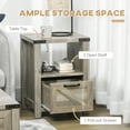 thumbnail image 4 of HOMCOM Table d'Appoint Style Ferme avec Tiroir de Rangement, Étagère Ouverte, 4 of 10