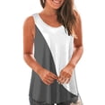 thumbnail image 2 of Yuyuzo Débardeurs pour Femmes Été Sans Manches T-Shirt Décontracté Col Rond Chic Color Block Blouse Fluide de Plage, 2 of 6