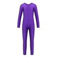 thumbnail image 1 of Nyeemya Combinaison de Danse Ballet à Manches Longues pour Filles, Violet m, 1 of 5