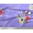 thumbnail image 2 of Soimoi Rayon Fabric Dot,Leaves & Anemone Flower Print Sewing Fabric Yard 56 Inch Wide, 2 of 3