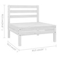 thumbnail image 4 of vidaXL 4 Piece Garden Lounge Set Solid Pinewood White, 4 of 5