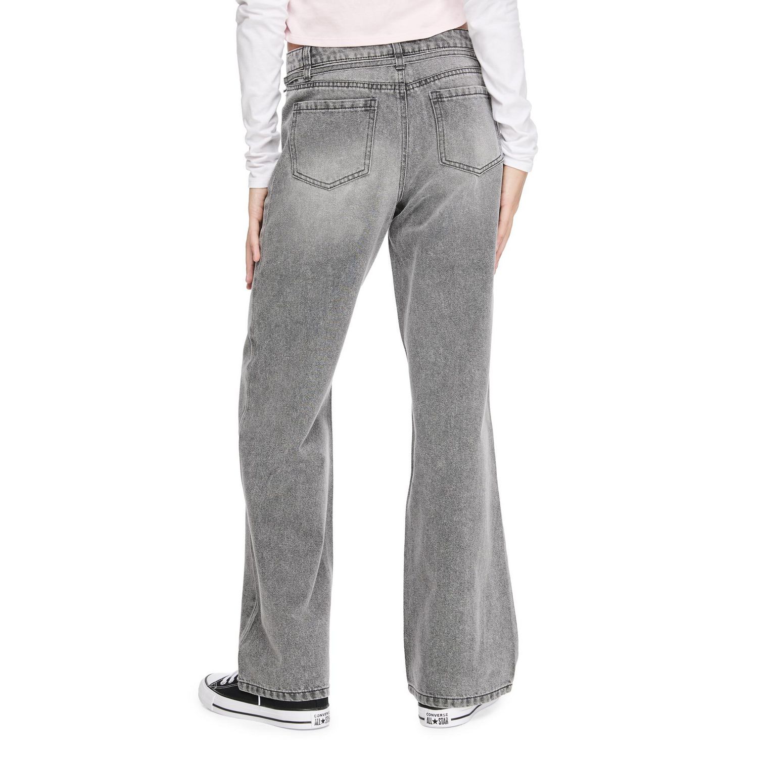 My Sister's Closet Girls' Bow Belted Wide Leg Jean