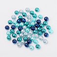 thumbnail image 2 of HLONK 1Bag Pastel Mix Pearlized Glass Pearl Beads Mixed Color 8mm Hole  1mm, 2 of 4