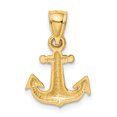 thumbnail image 3 of 14k Yellow Gold Anchor Necklace Charm Pendant Seashore, 3 of 8