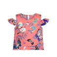 thumbnail image 4 of Robe Fille Épaules Dénudées Rose à Volants Coton Décontractée 4 Ans, 4 of 6