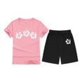 thumbnail image 4 of XDZJLR Ensembles pour Fille T-Shirt à Col Rond Imprimé à Manches Courtes pour Garçons et Ensembles 4-5 Ans, 4 of 4