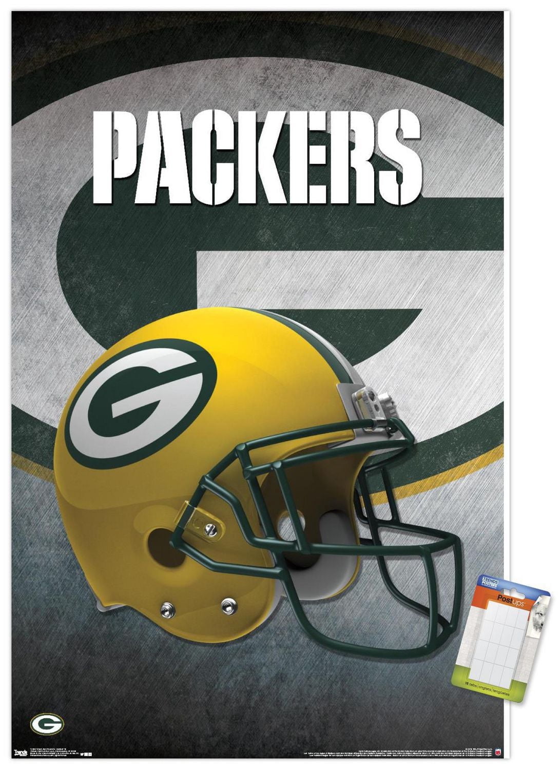 NFL Green Bay Packers - Helmet 16 Wall Poster, 22.375" x 34" Framed
