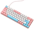 thumbnail image 4 of EGNMCR Keyboard Gaming Keyboard Computer Desktop Gaming Keyboard 68 Key Mechanical Keyboard Type-C Wired RGB LED Backlit Blue Gaming Mech Keyboard Wired Keyboard, 4 of 6