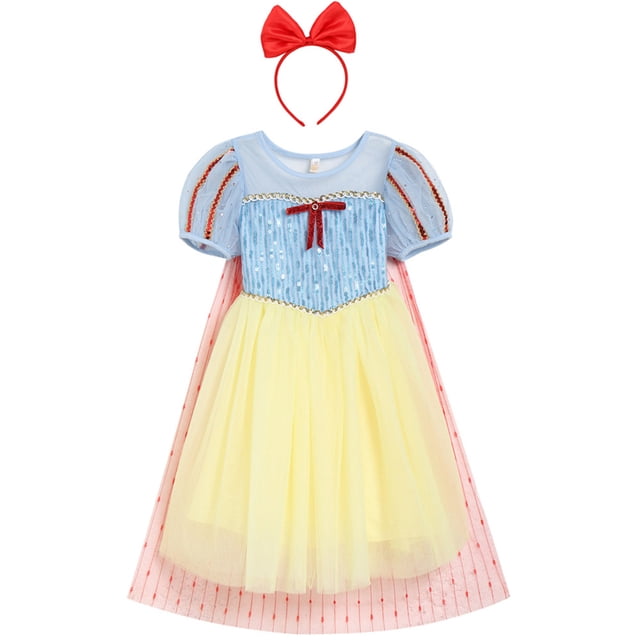Robe Fille Princess Robe en Maille Costume Fête d'Anniversaire Cosplay Costume de Noël