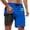 Blue, variant on Ediodpoh Mens Swim Trunks Summer Fashion Gradient Color Double Layer Board Pants with Pockets Swim Shorts for Men Grey XL