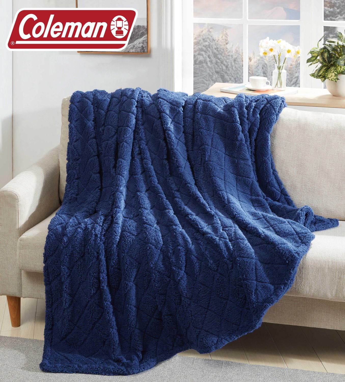 Coleman Certified Oversized Sherpa Blanket