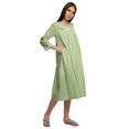 thumbnail image 3 of Moomaya Robe de Nuit d'Allaitement en Coton à Col Rond Imprimée pour Femmes, 3 of 6