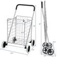 thumbnail image 2 of Gymax Chariot Utilitaire Pliant Portable pour Épicerie, Lessive, Voyage Argent, 2 of 9
