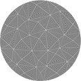 thumbnail image 1 of Ahgly Company Tapis Rond Lavable en Machine Intérieur Transitionnel Gris Argenté, 5 Pieds Rond, 1 of 7