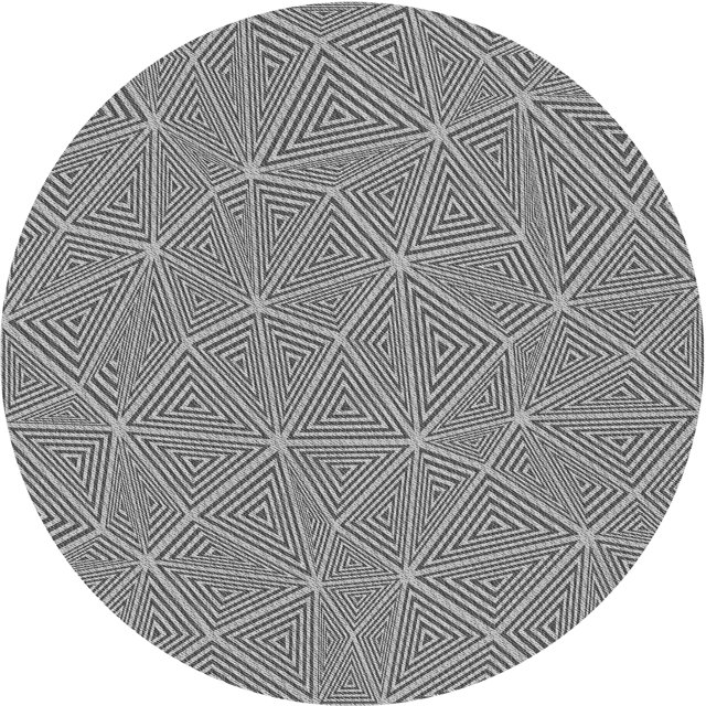 Ahgly Company Tapis Rond Lavable en Machine Intérieur Transitionnel Gris Argenté, 5 Pieds Rond