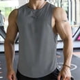 thumbnail image 1 of Cameland Débardeur à Col Rond pour Hommes, Mode Décontractée, Couleur Unie, Vêtements de Sport de Mise en Forme, 1 of 6