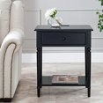 thumbnail image 2 of Leick Coastal Notions Nightstand with USB Port, Black, 2 of 5