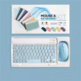 thumbnail image 4 of Mini Ensemble Clavier Souris Sans Fil Bluetooth Rechargeable Compatible pour Android IOS Windows Violet, 4 of 5