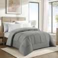 thumbnail image 3 of Swift Home Basic Down Alternative Comforter, All Season Hypoallergenic Cozy Comforter, Twin, Light Grey, 3 of 8
