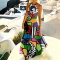 thumbnail image 1 of SMihono Robe Maxi Bohème d'Été pour Femmes Grande Taille Mode Décontractée d'Été Sans Manches à Col Rond Robe Imprimée à Col Licou à Fermeture Éclair Robe pour Femme Longue Plissée Robes Plage Évasée Robe d'Été, 1 of 9